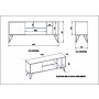HANAH HOME TV polica Mistico (140) Walnut Black - slika 5