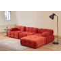 Atelier del Sofa Ugaona garnitura Doblo 3 Seater with Pouffe ( L1 O1 1R Pouffe) Red - slika 2