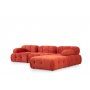 Atelier del Sofa Ugaona garnitura Doblo 3 Seater with Pouffe ( L1 O1 1R Pouffe) Red - slika 4