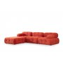 Atelier del Sofa Ugaona garnitura Doblo 3 Seater with Pouffe ( L1 O1 1R Pouffe) Red - slika 5
