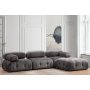 Atelier del Sofa Ugaona garnitura Bubble Corner ( L1 O1 1R Puf) Grey - slika 1