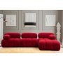 Atelier del Sofa Ugaona garnitura Bubble Corner ( L1 O1 1R Puf) Red - slika 1