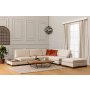Atelier del Sofa Ugaona garnitura Tulip Corner Right With Pouf Beige - slika 1