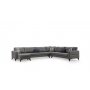 Atelier del Sofa Ugaona garnitura Kristal Rest 3+Corner+3 Dark Grey - slika 4