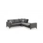 Atelier del Sofa Ugaona garnitura Kristal Rest 2+Corner+2 Dark Grey - slika 4