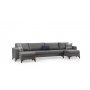Atelier del Sofa Ugaona garnitura Kristal Rest 2+Corner v2 Dark Grey - slika 3