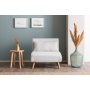 Atelier del Sofa Fotelja Folde Single Teddy Fabric Cream - slika 2