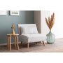 Atelier del Sofa Fotelja Folde Single Teddy Fabric Cream - slika 1