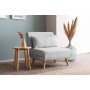 Atelier del Sofa Fotelja Folde Single Teddy Fabric Grey - slika 1