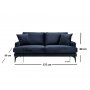Atelier del Sofa Dvosed Papira 2 Seater Navy Blue - slika 4