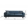 Atelier del Sofa Trosed Arredo Capitone Navy Blue - slika 5