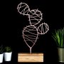 WALLXPERT Stona dekoracija Cactus Round Bronze - slika 1