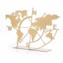 WALLXPERT Stona dekoracija World Map Gold - slika 2