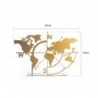 WALLXPERT Stona dekoracija World Map Gold - slika 3