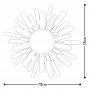 WALLXPERT Zidna dekoracija Metal Art Mirror Sun - slika 3
