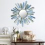 WALLXPERT Zidna dekoracija Metal Art Mirror Sun - slika 1