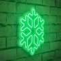 WALLXPERT LED dekoracija Snowflake Green - slika 1