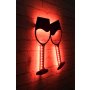 WALLXPERT LED dekoracija Wine Glasses Red - slika 2