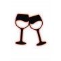 WALLXPERT LED dekoracija Wine Glasses Red - slika 5