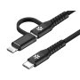 CELLY USB-C 2u1 100W USB-C i Lightning Kabl - slika 1