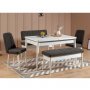 HANAH HOME Trpezarijski set Vina White Anthracite - slika 1