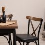 HANAH HOME Trpezarijski set OLIVER ACL BAROK BLACK - slika 4