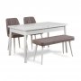 HANAH HOME Trpezarijski set Santiago White Grey - slika 2