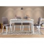 HANAH HOME Trpezarijski set Santiago White Grey - slika 1
