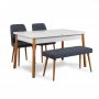 HANAH HOME Trpezarijski set Santiago Atlantice Navy Blue V2 - slika 3