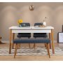 HANAH HOME Trpezarijski set Santiago Atlantice Navy Blue V2 - slika 1