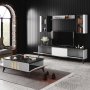 HANAH HOME Set za dnevnu sobu Gold Set Anthracite White - slika 2