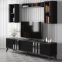 HANAH HOME Set za dnevnu sobu Chrome Set Anthracite Black - slika 5