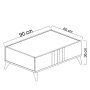 HANAH HOME Set za dnevnu sobu Chrome Set Anthracite Walnut - slika 3