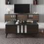 HANAH HOME Set za dnevnu sobu Chrome Set Anthracite Walnut - slika 5