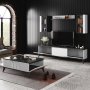 HANAH HOME Set za dnevnu sobu Chrome Set Anthracite White - slika 2