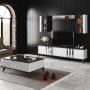 HANAH HOME Set za dnevnu sobu Chrome Set Anthracite White - slika 1