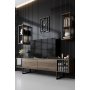 HANAH HOME Set za dnevnu sobu Chrome Line Set Walnut Black - slika 2