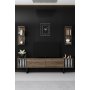 HANAH HOME Set za dnevnu sobu Chrome Line Set Walnut Black - slika 4