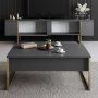 HANAH HOME Set za dnevnu sobu Luxe Set Anthracite Gold - slika 3