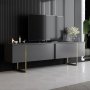 HANAH HOME Set za dnevnu sobu Luxe Set Anthracite Gold - slika 5
