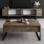HANAH HOME Set za dnevnu sobu Luxe Set Walnut Black - slika 3
