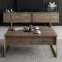 HANAH HOME Set za dnevnu sobu Luxe Set Walnut Gold - slika 2
