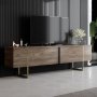 HANAH HOME Set za dnevnu sobu Luxe Set Walnut Gold - slika 5