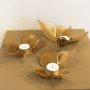 WALLXPERT Set svećnjaka Papilio Tealight Set of 3 APT581 Gold - slika 2