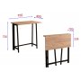 HANAH HOME Pomoćni stočić Ebruli Atlantic Pine Black - slika 5
