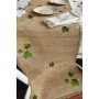 HERMIA Nadstolnjak Embroidered Jute 45 x 150 - slika 1