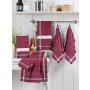 HERMIA Set kuhinjskih krpa Kup Claret Red - slika 1