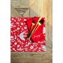 HERMIA Set salveta Red White 45 x 45 - slika 2