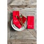 HERMIA Set salveta Red White 45 x 45 - slika 4