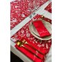 HERMIA Set podmetača za sto Red White 32 x 50 - slika 3